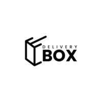 doos levering logo. logo voor verzendwereld vector