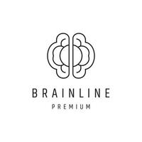 hersenen overzicht lijn kunst monoline logo vector op witte backround