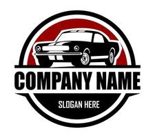 vectorlay-out van het muscle car-logo vector