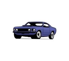 muscle car-logo - vectorillustratie, embleemontwerp op witte achtergrond vector