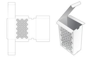 eco-verpakking met gesjabloneerd patroon gestanst sjabloon vector