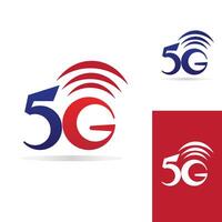 5g-netwerklogo. logo netwerk 5g verbinding. nummer 5 en g letter. vector