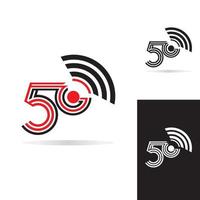 5g-netwerklogo. logo netwerk 5g verbinding. nummer 5 en g letter. vector
