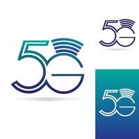 5g-netwerklogo. logo netwerk 5g verbinding. nummer 5 en g letter. vector