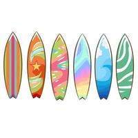 surfplank vector set collectie grafisch ontwerp