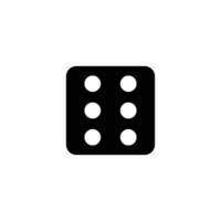 spel dobbelstenen. set spel dobbelstenen, geïsoleerd op een witte achtergrond. dobbelstenen in een plat en lineair ontwerp van één tot zes. vector
