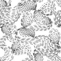 abstracte naadloze patroon. lijn sier doodle geometrische achtergrond zwart en wit gestripte lussen textuur vector