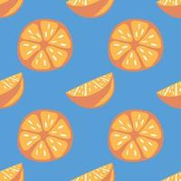 gemengd fruit en oranje naadloos patroon vector