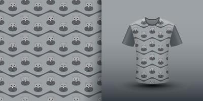 neushoorn naadloos patroon met shirt vector