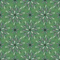 groene naadloze vectorachtergrond met spiraalvormige ronde veelkleurige decoratieve elementen vector