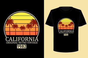 Californië retro vintage t-shirtontwerp vector