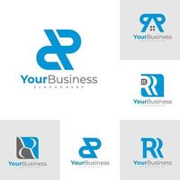 set van letter r logo vector ontwerpsjabloon, eerste rr logo concepten illustratie.