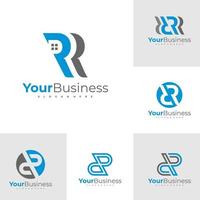 set van letter r logo vector ontwerpsjabloon, eerste rr logo concepten illustratie.