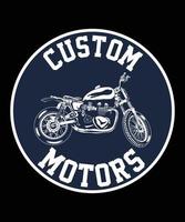 aangepaste motoren vector t-shirt ontwerpsjabloon