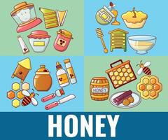 honing concept banner, cartoon stijl vector