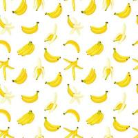 naadloos patroon met een set bananen vector