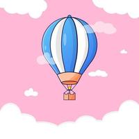 heteluchtballon vliegt door de lucht vector