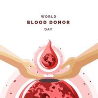 wereld bloeddonor dag illustratie vector