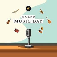 wereldmuziek dag vectorillustratie vector