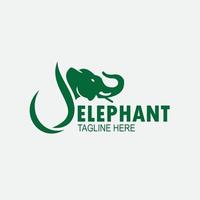 olifant hoofd teken logo ontwerp vector