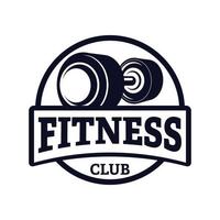 fitness vector grafisch ontwerp met embleemstijl. geschikt voor sportlogo's, races, competities, kampioenschappen, t-shirtontwerpen, stickers, enz.