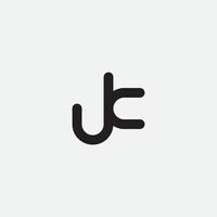 eerste letter jc monogram logo ontwerp. vector