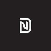 eerste letter nd monogram logo sjabloon. vector