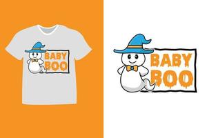 baby boo baby halloween kunst t-shirt ontwerp. ook voor mok, tas, poster, vector