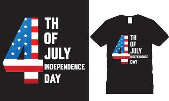 4 juli onafhankelijkheidsdag t-shirt ontwerp vector