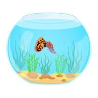 aquarium guppies vis silhouet. kleurrijke cartoon aquariumvissen pictogram voor uw ontwerp. vector illustratie
