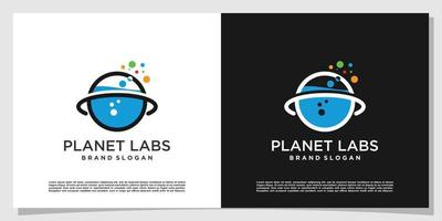 planet labs-logo creatief met moderne concept premium vector