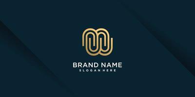 letter m-logo met creatief luxe concept premium vectordeel 8 vector