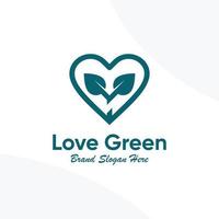hou van groen logo met creatief uniek concept premium vector