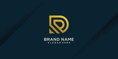 r-logo met premium vectordeel in creatieve elementstijl vector