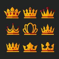 kroon icon set vector