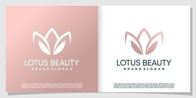 lotus-logo met creatieve luxe concept premium vector