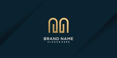 letter m-logo met creatief luxe concept premium vectordeel 2. vector