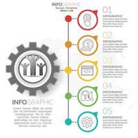 infographics voor bedrijfsconcept met pictogrammen en 6 opties of stappen. vector