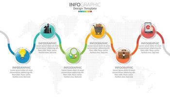 tijdlijn infographics ontwerpsjabloon met opties, procesdiagram. vector