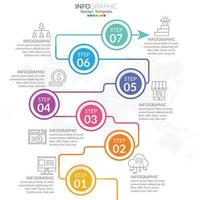 tijdlijn infographics ontwerpsjabloon met opties, procesdiagram. vector