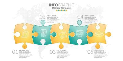 infographic bedrijfsconcept met 5 opties of stappen. vector