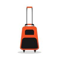 cartoon bagage koffer op wielen. isoleren op een witte achtergrond. vector illustratie