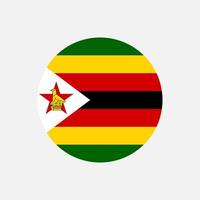 land Zimbabwe. zimbabwaanse vlag. vectorillustratie. vector