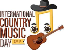 internationale country muziek dag banner vector