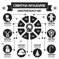 kerst infographic concept, eenvoudige stijl vector