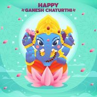 het vieren van de geboorte van heer Ganesha