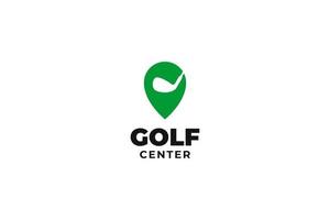 platte golfvleermuis logo vector pictogram illustratie ontwerp