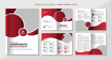 bedrijfsprofiel brochure sjabloon of bedrijfsbrochure ontwerpsjabloon met meerdere pagina's vector