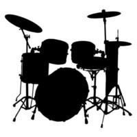 drumstel, muziek, symbool, logo pictogram op witte achtergrond. vectorillustratie. vector