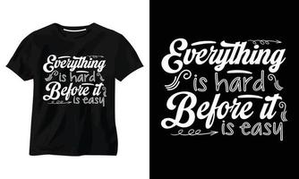 motiverend typografie t-shirtontwerp vector